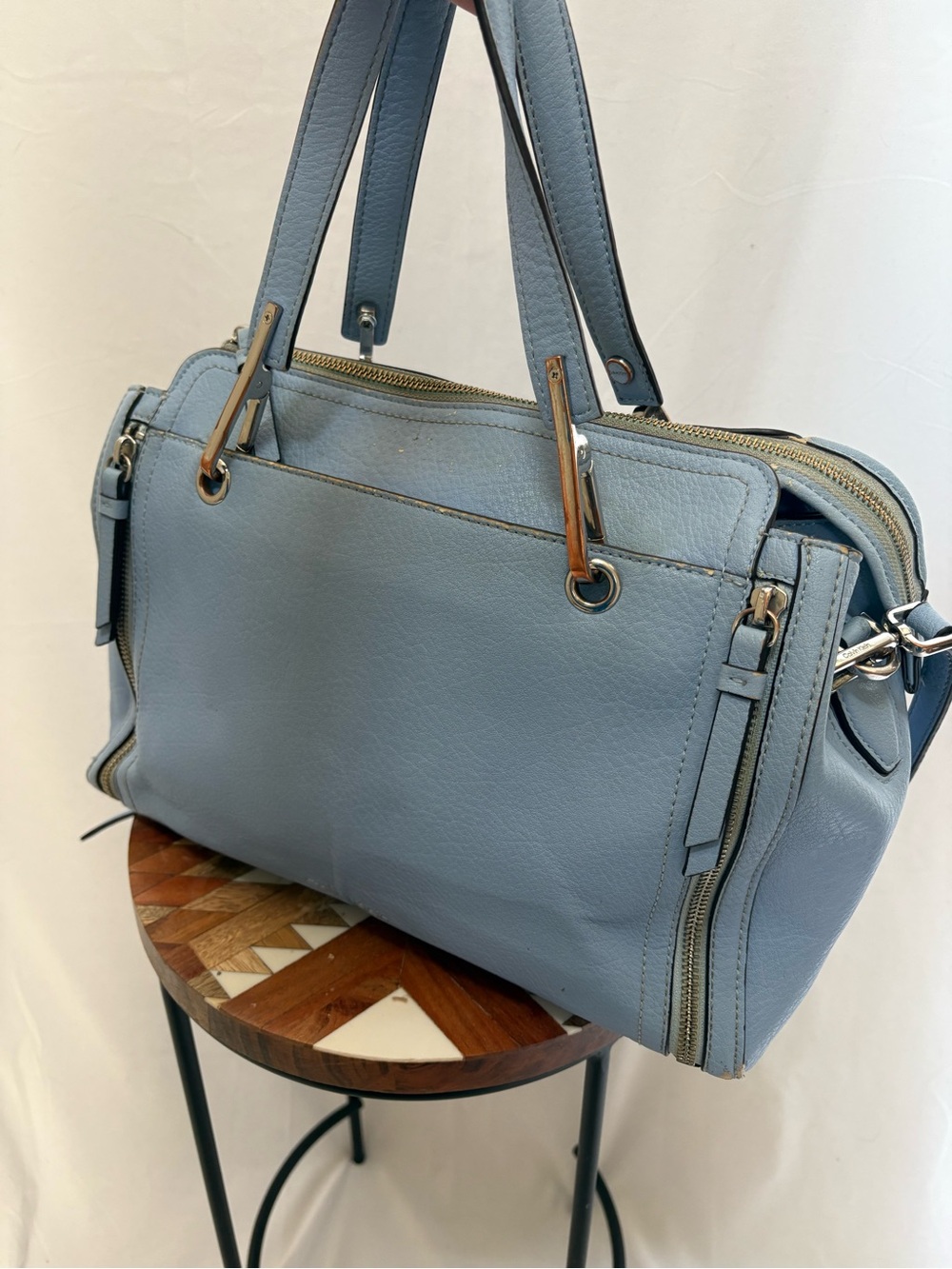 Calvin Klein Structured Tote Bag in Light Blue